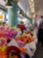 Flower market at Pike Place Market, Seattle