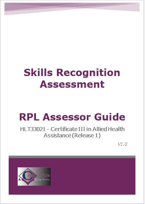 HLT33021 Skills Recognition Kit