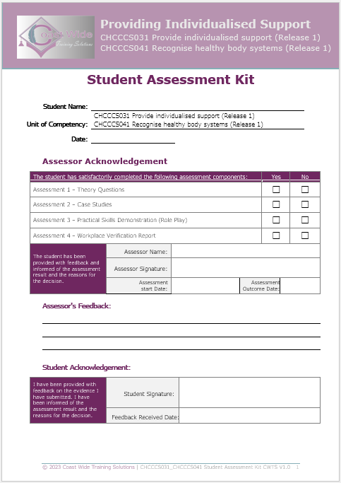 Thumbnail: CHCCCS031_CHCCCS041 Providing Individualised Support
