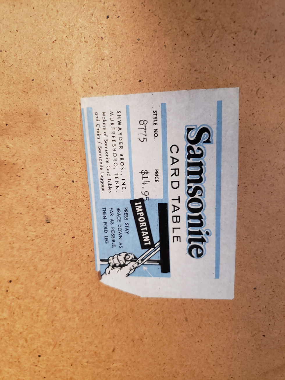Thumbnail: Samsonite Vintage Card Table and Chairs