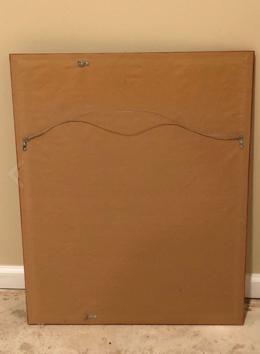 Thumbnail: Dark Framed Wooden Hanging Mirror