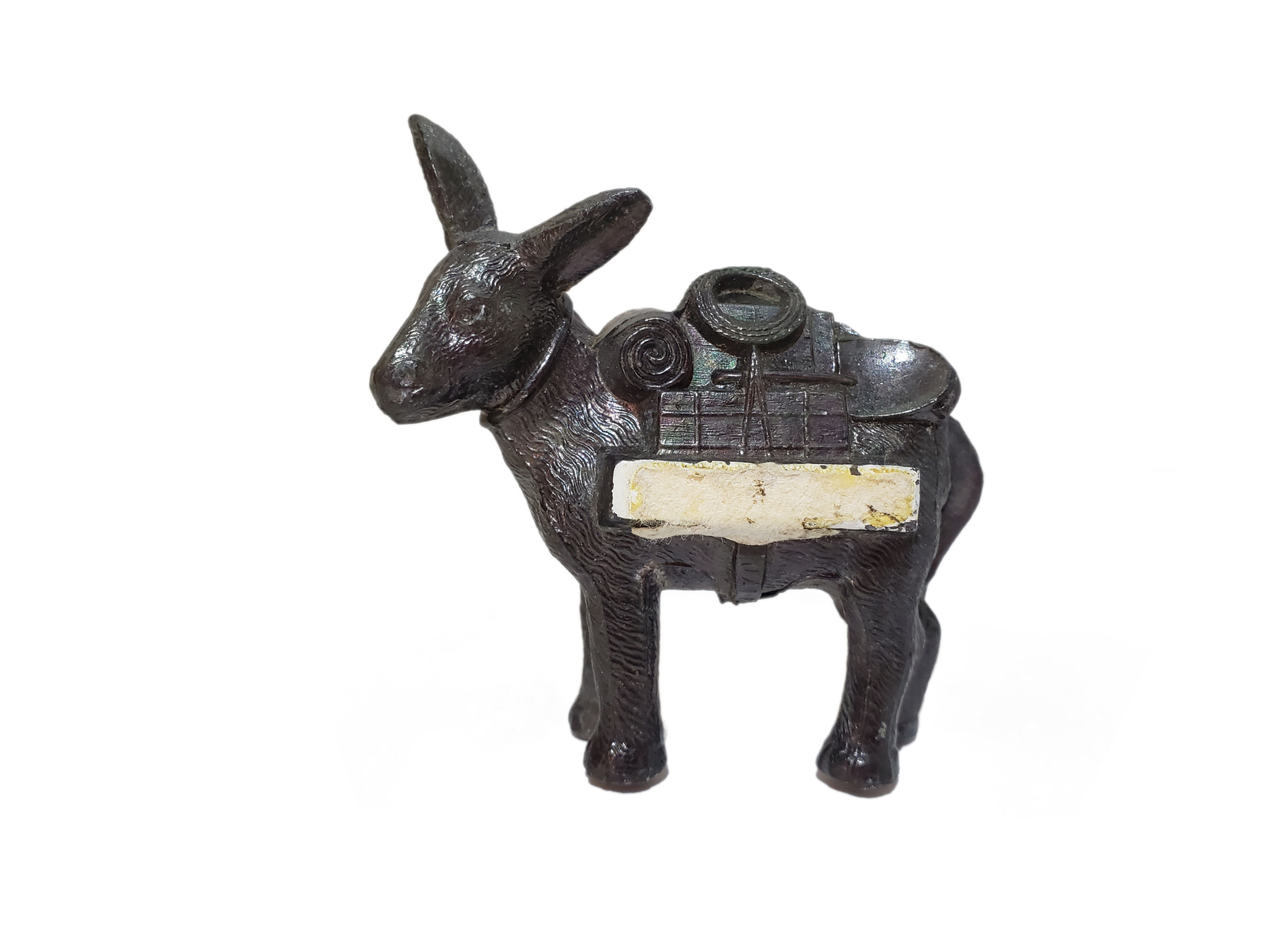 Miniature Metal Donkey Figurine