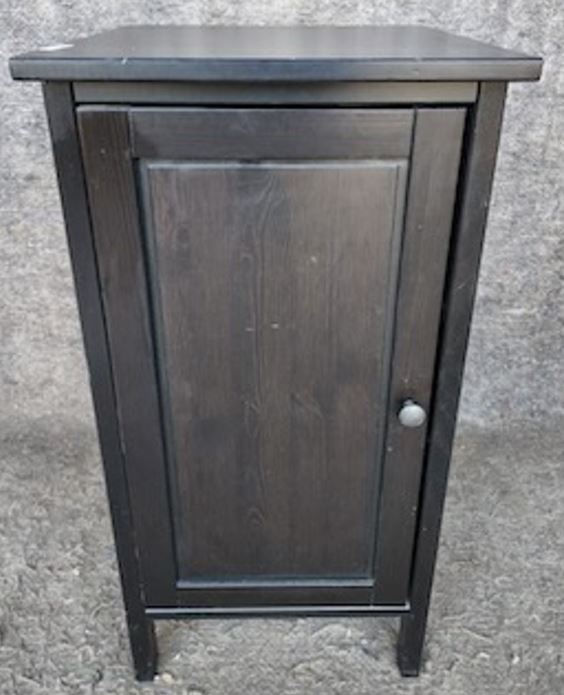 Thumbnail: Black Night Stand/End Table with Shelves