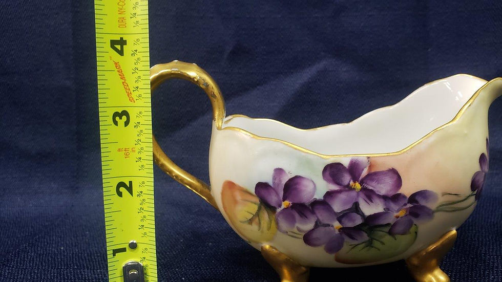 Thumbnail: Hand Painted Fine Bone China Footed Small Pitcher – Collectible China Dish