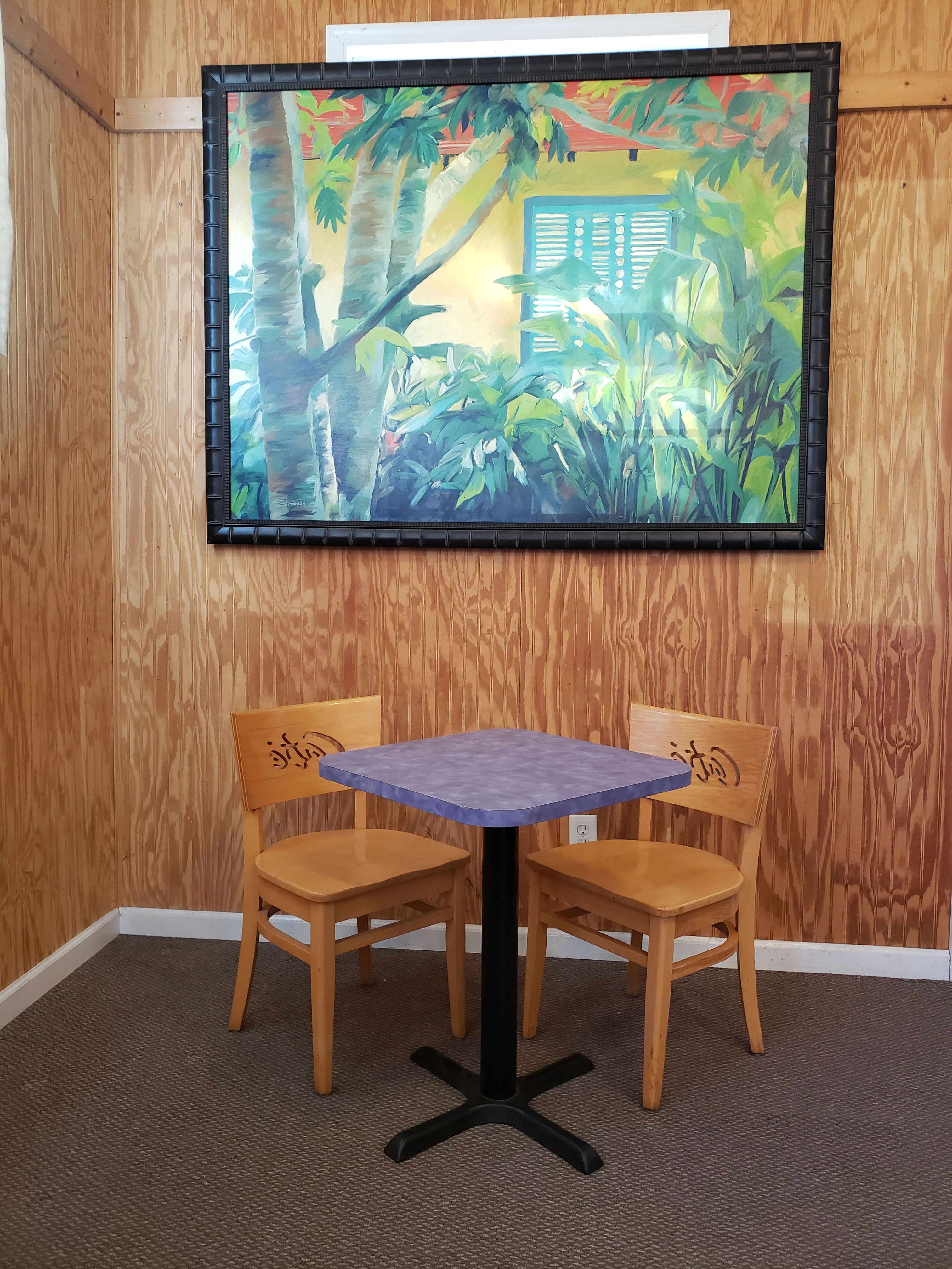 Tropical Table with Two Chairs