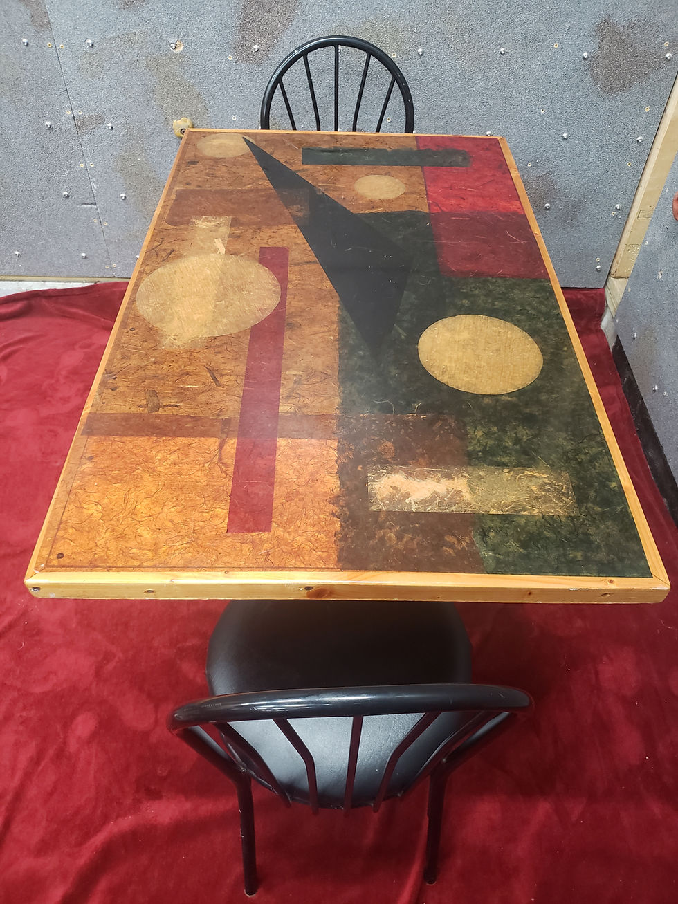 Thumbnail: Wooden Table with Inlaid Design