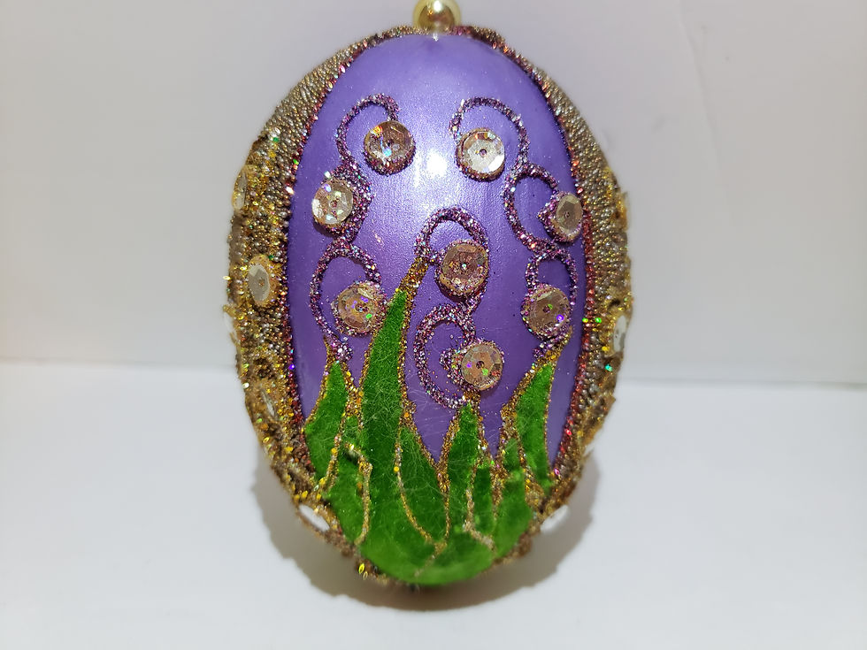 Thumbnail: Purple and Green Egg Ornament