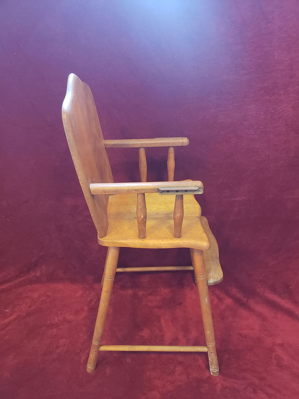 Thumbnail: Vintage Wooden Solid Back Chair