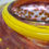 Thumbnail: Vintage Cranberry and Sunshine Translucent Glass Bowl – Heavy Pink Yellow Bowl