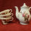 Thumbnail: Floral Patterned Japanese Tea Set Made in Japan with Tea Pot and Cups Mugs