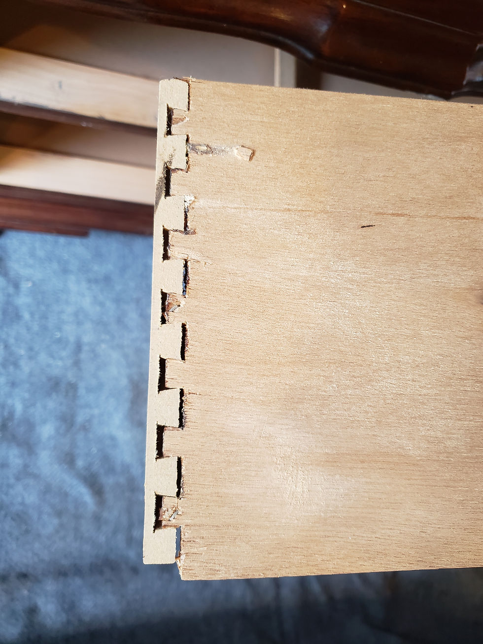 Thumbnail: Pine Wood Vintage 5 Drawer Chest of Drawers