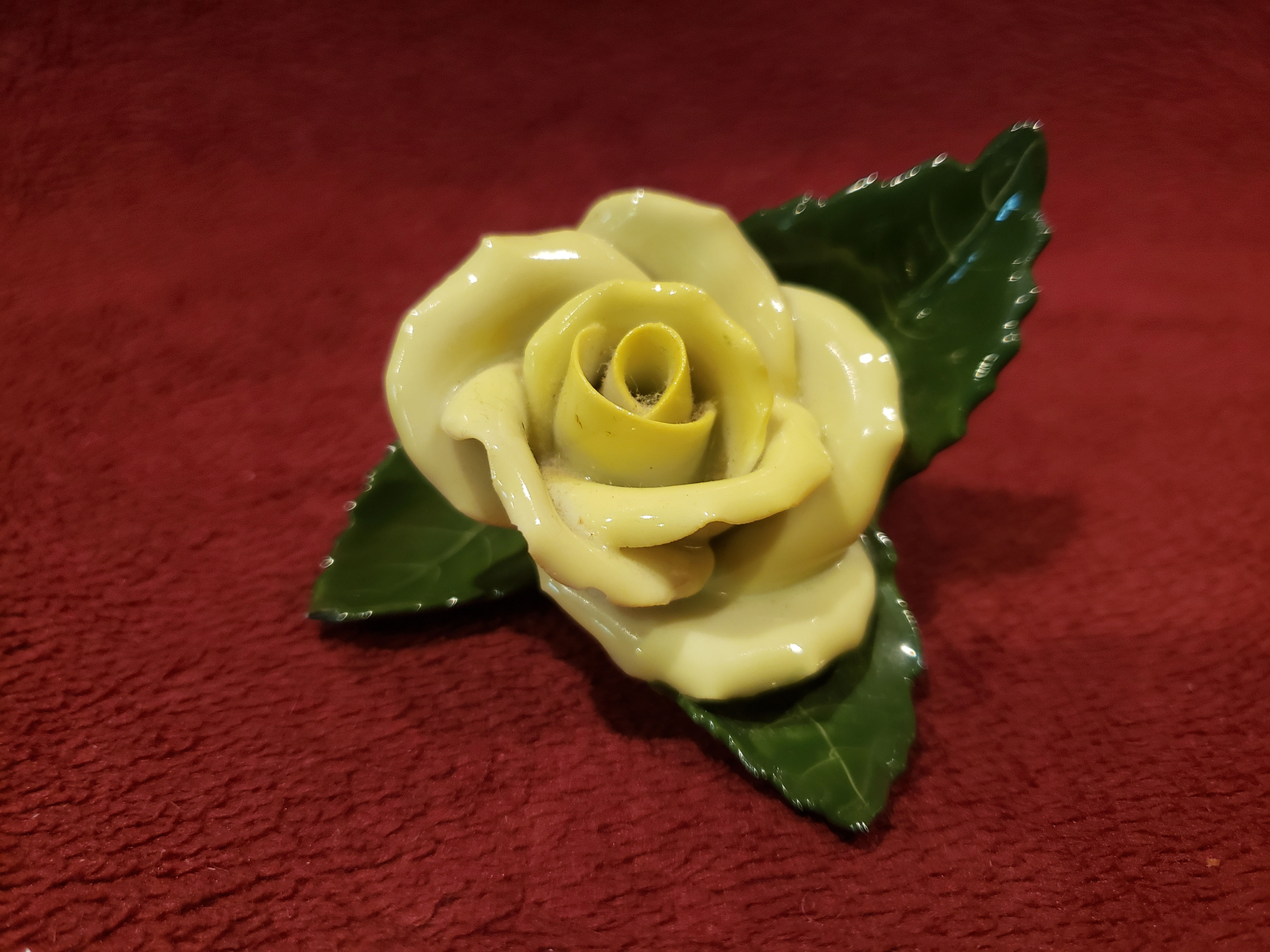 Yellow Rose Decor - Hand Painted Herend Hungary