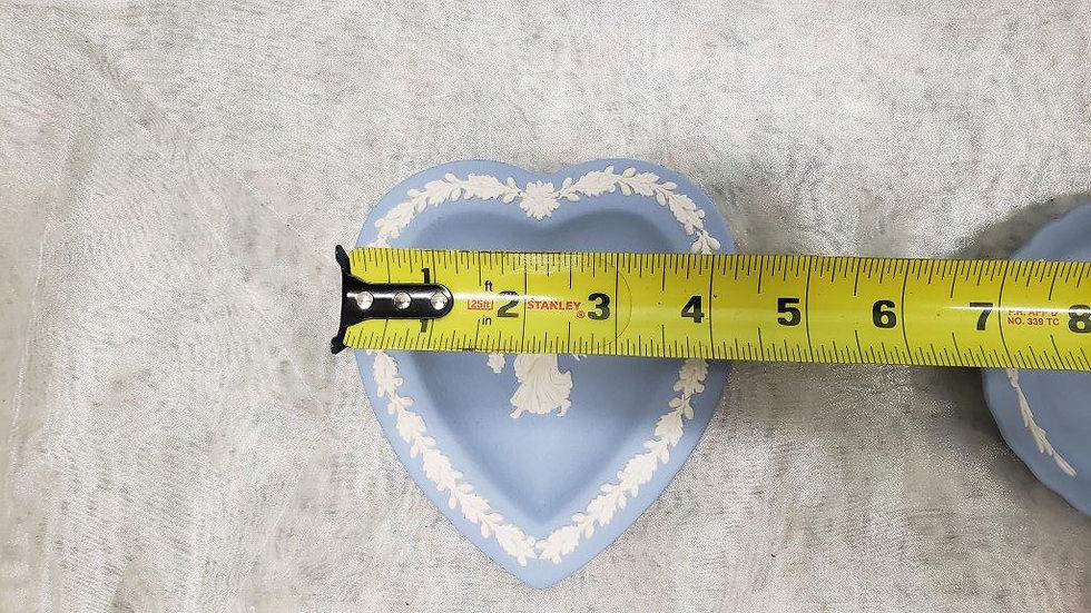 Thumbnail: Wedgewood Made in England Blue Collectible Heart and Oval Small Plates