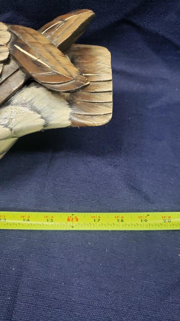 Thumbnail: Vintage Gray and Brown Duck with Ling Curved Neck and White Accenting Feathers