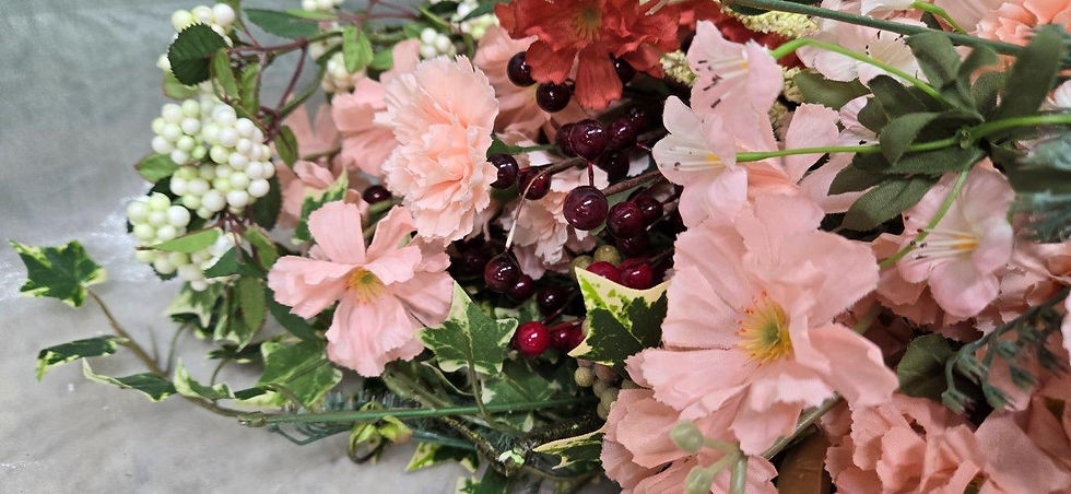 Thumbnail: Red and Pink Floral Bouquet Décor – Pink and Red Flower Bouquet for Dining Room