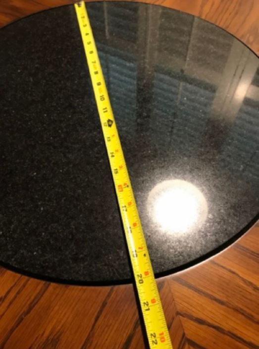 Thumbnail: Granite Lazy Susan Drop Leaf Dining Table