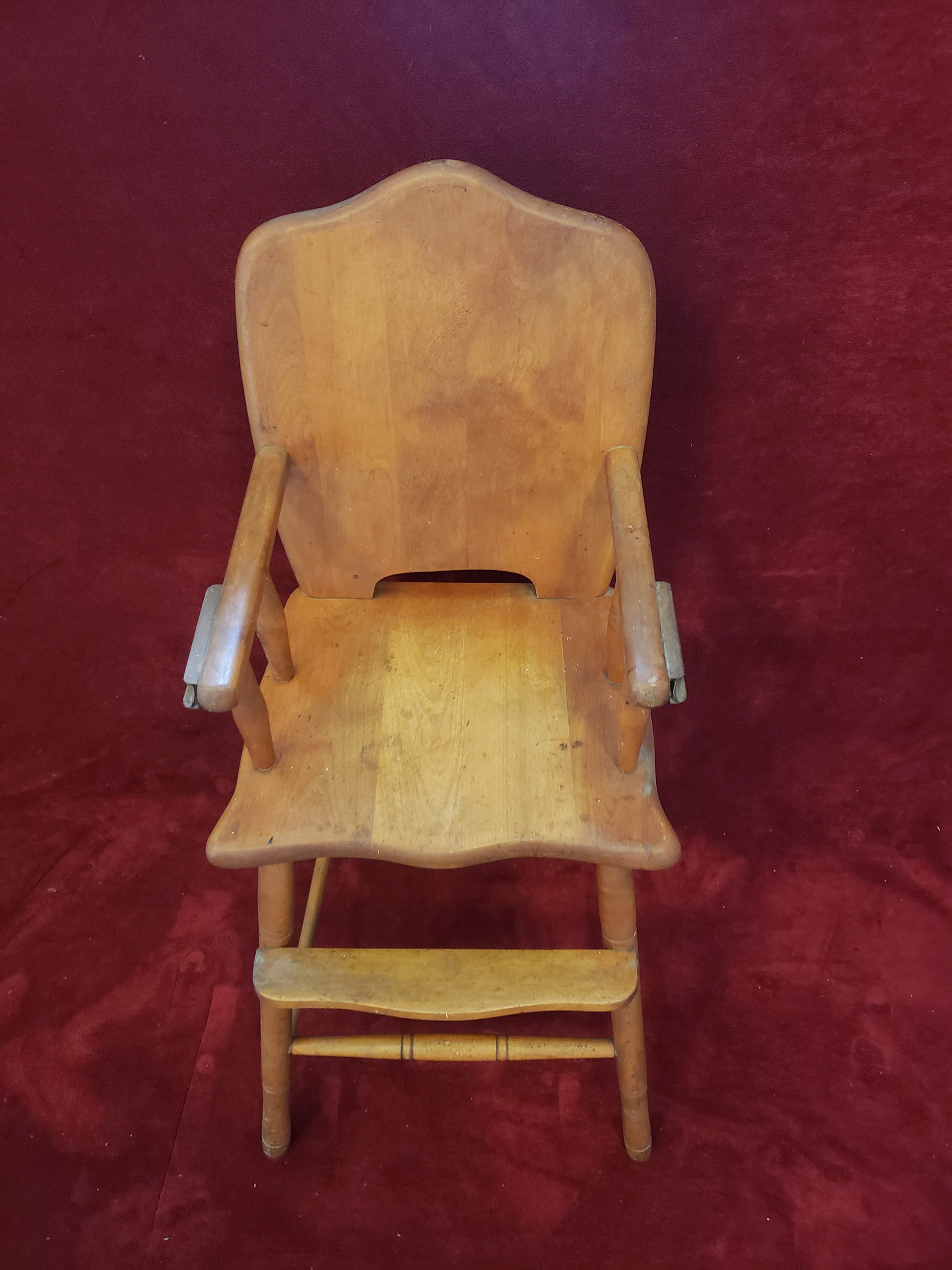 Vintage Wooden Solid Back Chair