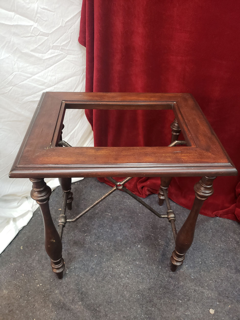 Thumbnail: Pipe Leg Glass Top End Table