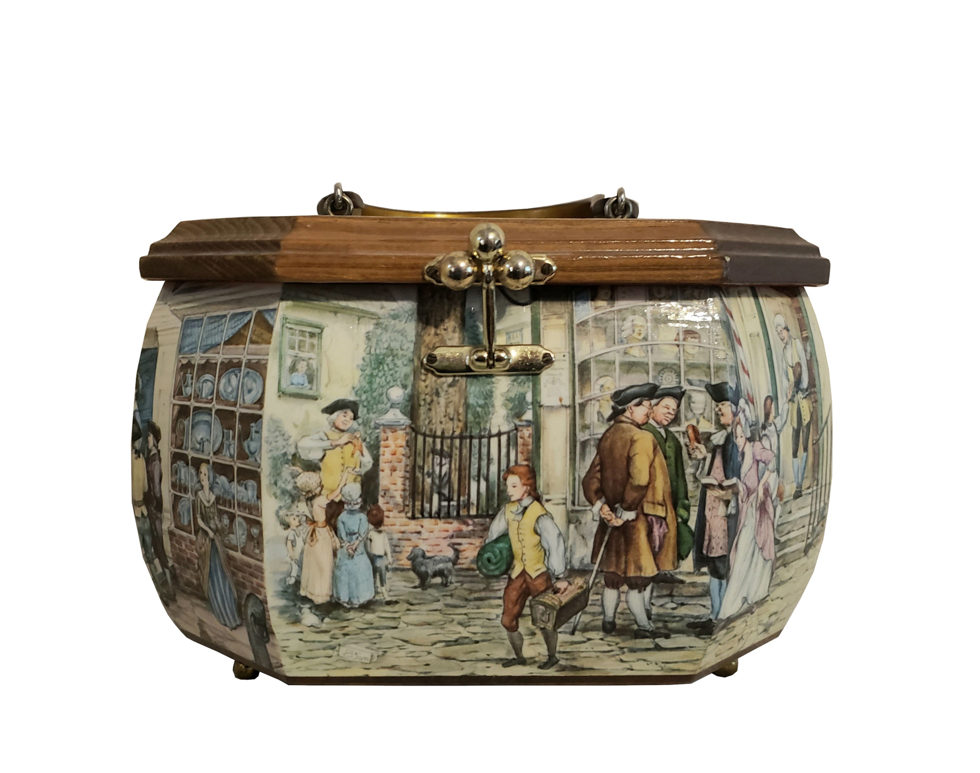 Antique Knick Knack/Jewelry Box Historical Scenes