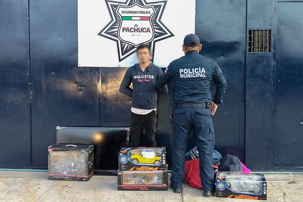 Detienen a un hombre acusado de robo en un domicilio de Pachuca