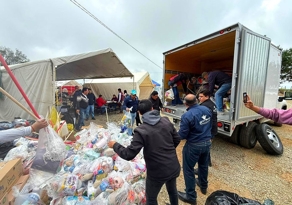 Zempoala entrega víveres a damnificados de Tianguistengo