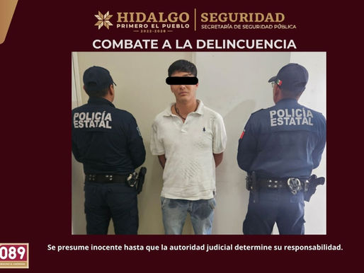 Capturan a sujeto en Tizayuca; había robado un vehículo en Pachuca