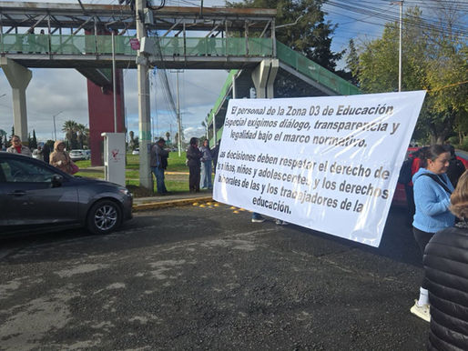 Alerta vial: tráfico en el bulevar Felipe Ángeles por manifestantes frente a la SEPH Pachuca