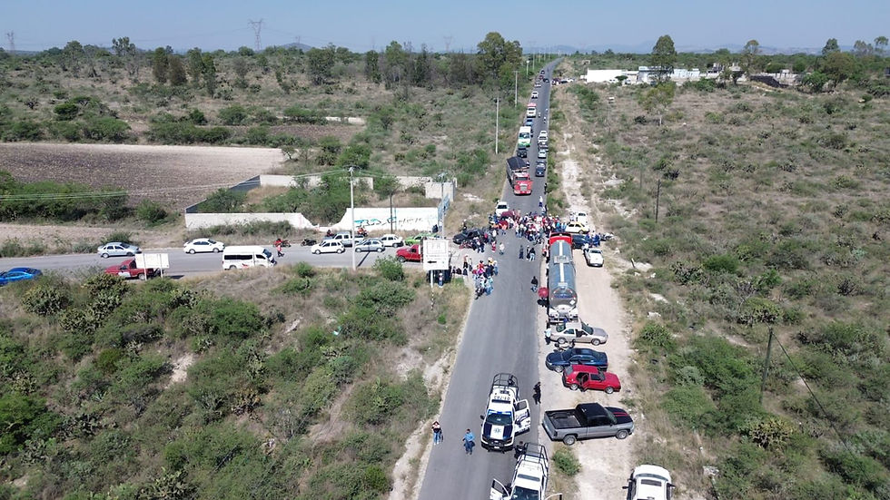 Manifestación frena obras del Tren México–Querétaro en Tula de Allende