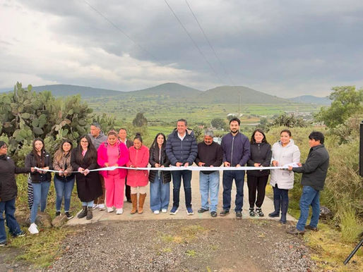 Zempoala entrega obras de drenaje y pavimentación en comunidades del municipio