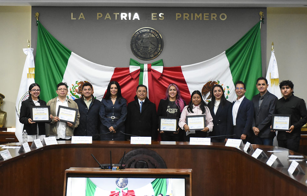 Premios Juventud: entrega Congreso de Hidalgo reconocimiento a jóvenes