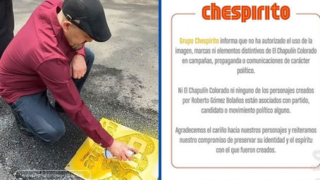 ¡No autorizan! Grupo Chespirito denuncia el uso del "El Chapulín Colorado" en propaganda morenista
