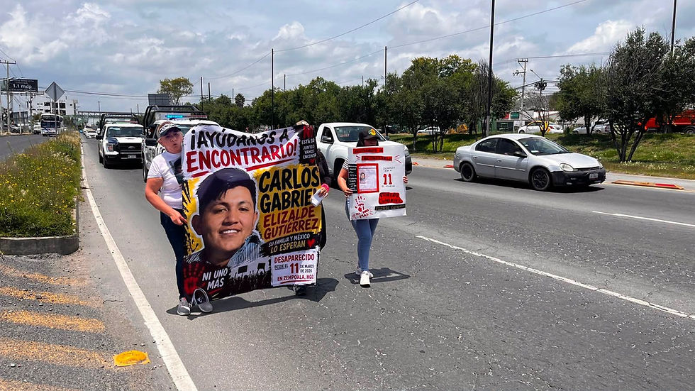 Madres buscadoras marchan en Pachuca para exigir avances en casos de desaparecidos