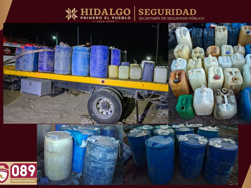 Confiscan más de 2 mil litros de huachicol en bodega de Tepeapulco 
