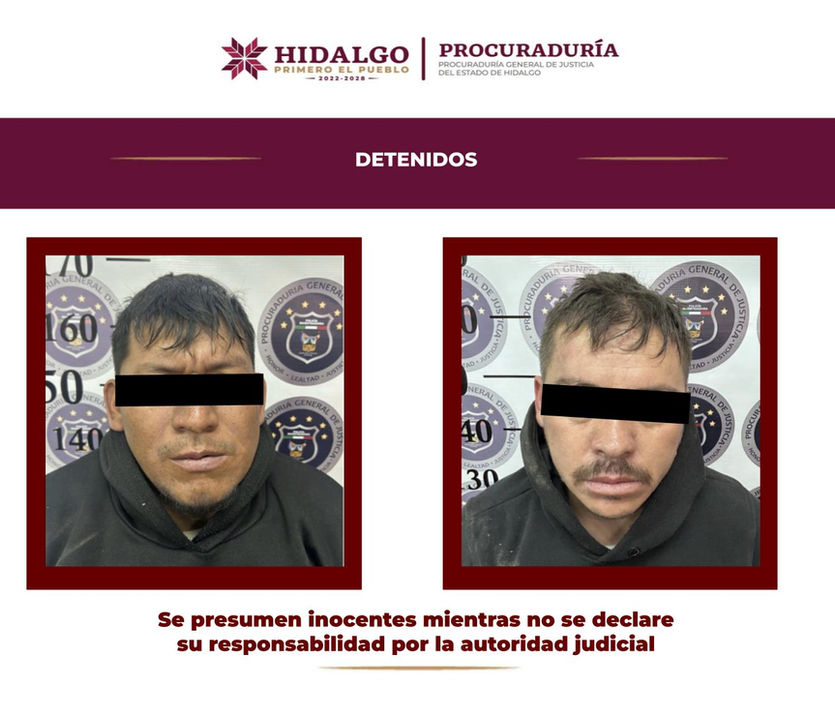 Capturan a dos en Tlaxcoapan: Viajaban con más de 7 mil dosis de drogas