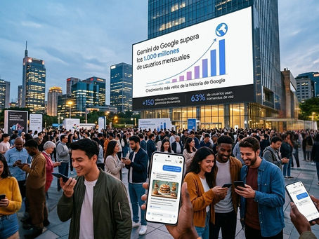 Supera Gemini los mil millones de usuarios mensuales y rompe récords en Google