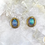 Thumbnail: 9ct Yellow Gold Opal Studs