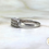 Thumbnail: 9ct White Gold Diamond 3 Row Peak Ring
