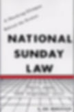 Cover of National Sunday Law by A. Jan Marcussen, featuring bold black text on a white background with a grid-like pattern