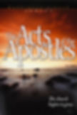 Cover of The Acts of the Apostles by Ellen G. White, featuring a dramatic sunset over rocky shores
