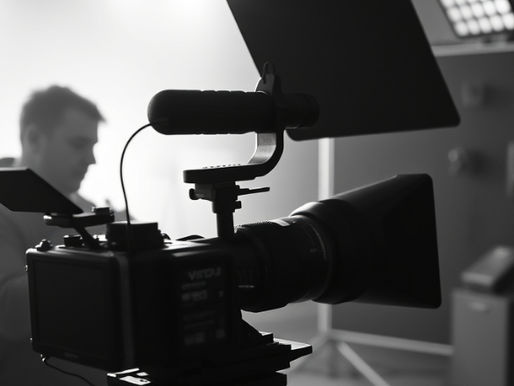 Video camera: on set at a foundation video production shoot