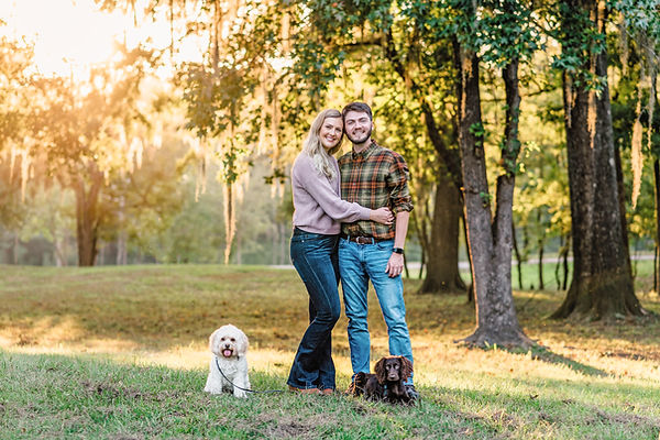 Golden Hour Family Portrait Session With Pets