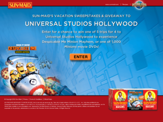 Sun-Maid Universal Sweepstakes