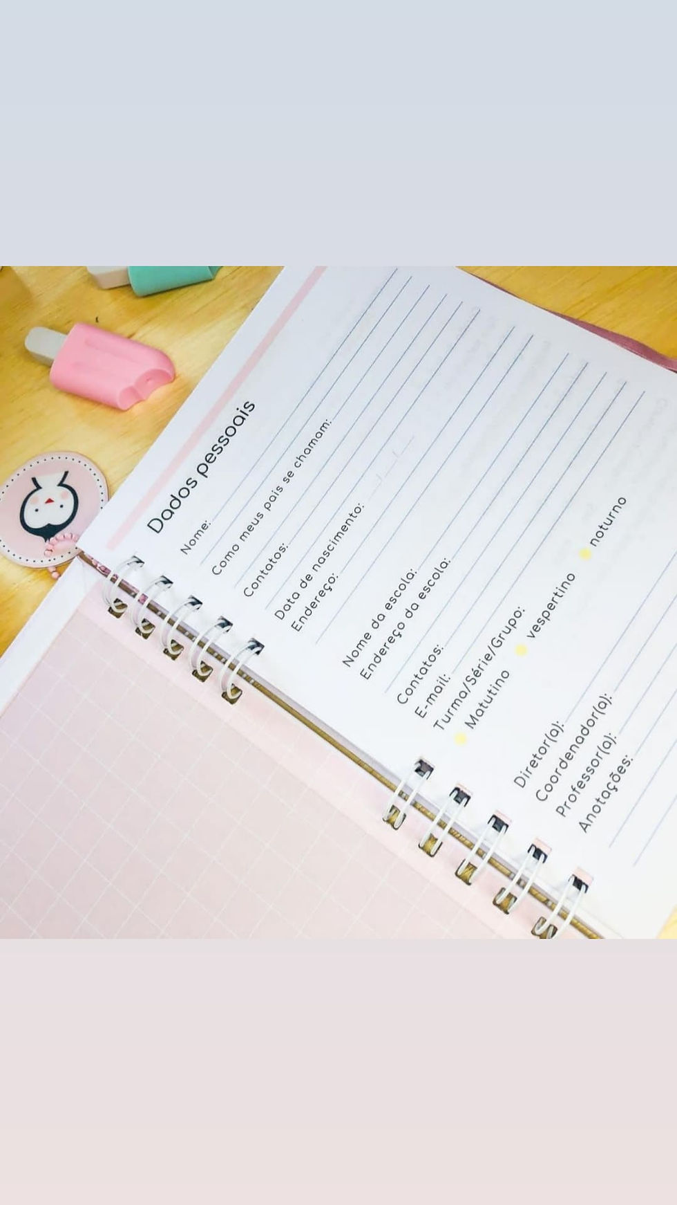 Miniatura: Agenda escolar unicórnio 