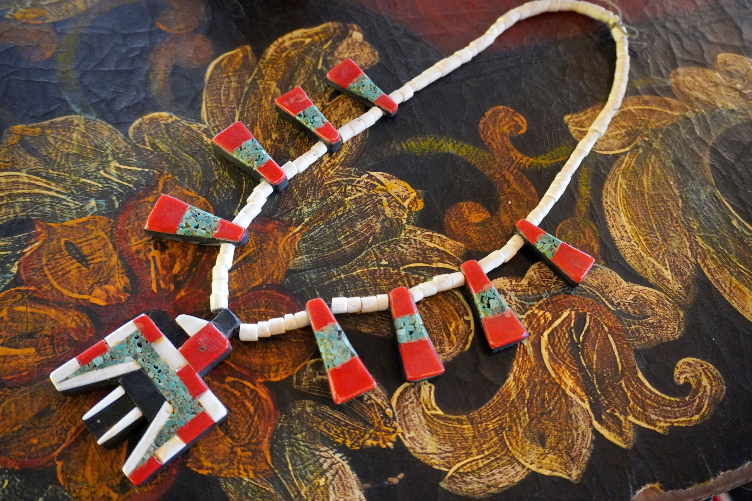 1940s Santo Domingo Thunderbird Necklace