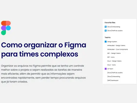 Como organizar o Figma com times e produtos complexos