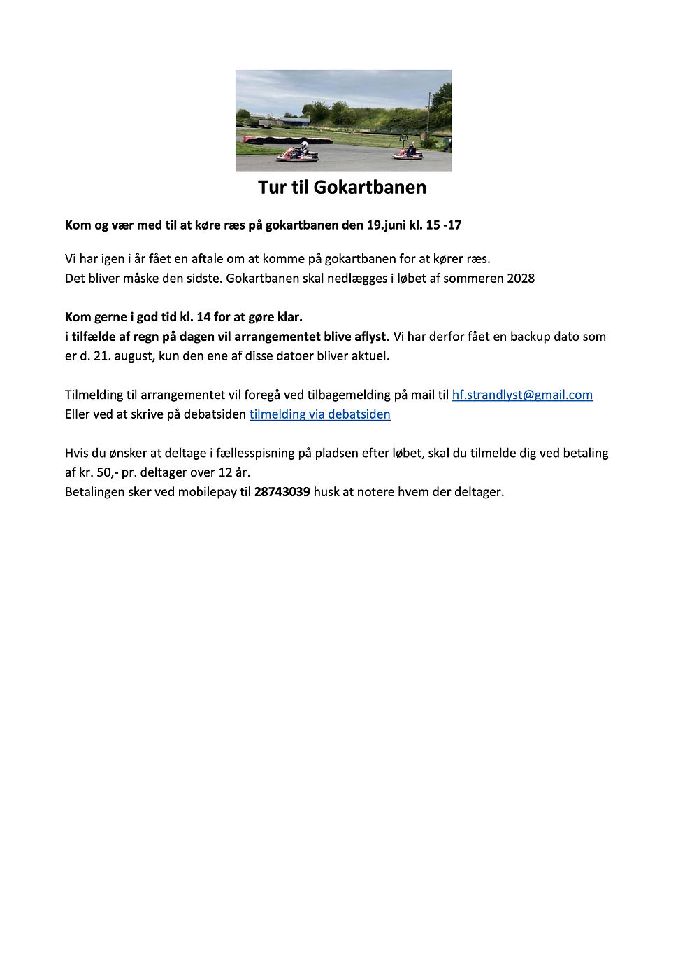 TUR TIL GOKARTBANEN