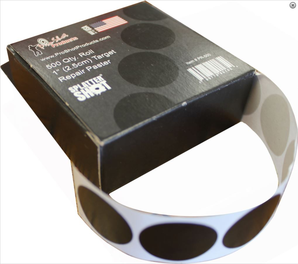 500 Qty. Roll SplatterShot® Reactive 1" Repair Pasters