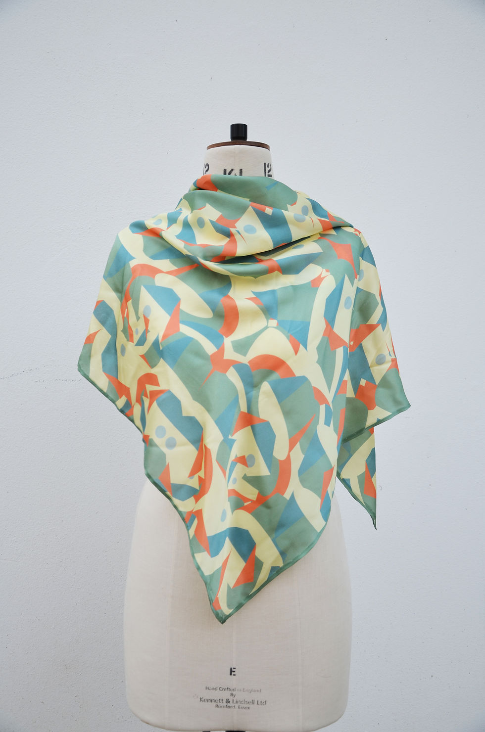 Thumbnail: geometrics silk scarf
