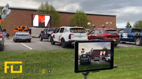 Drive-In Graduation Ceremony with an LED Screen