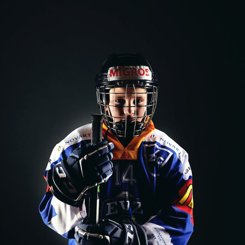 Eishockeyspieler-Sportshoot-Foto